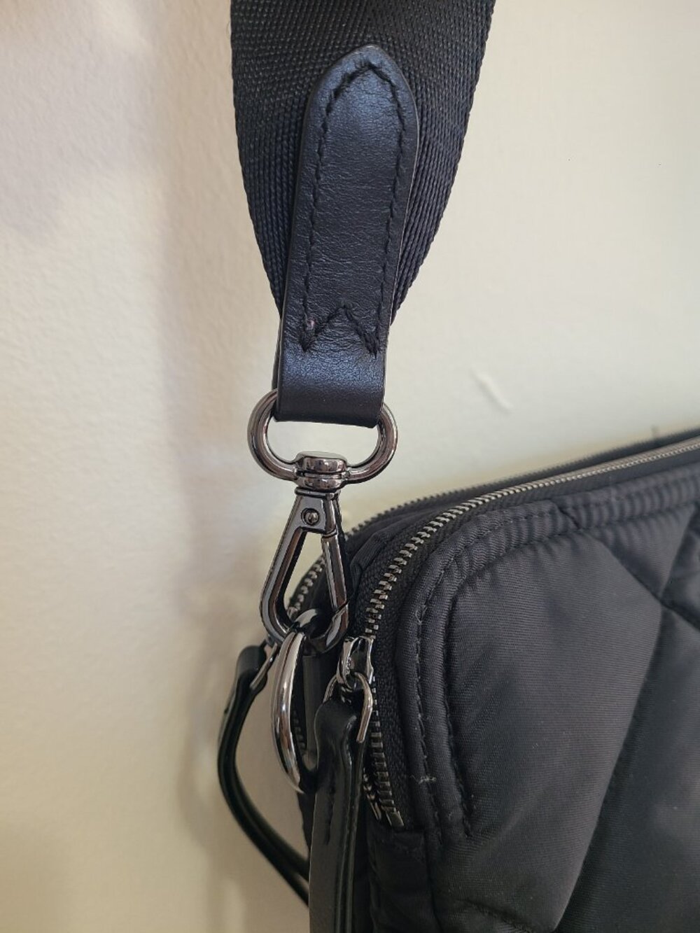 MZ WALLACE Madison Quilted Nylon Crossbody Bag Black - Picture 11 of 12